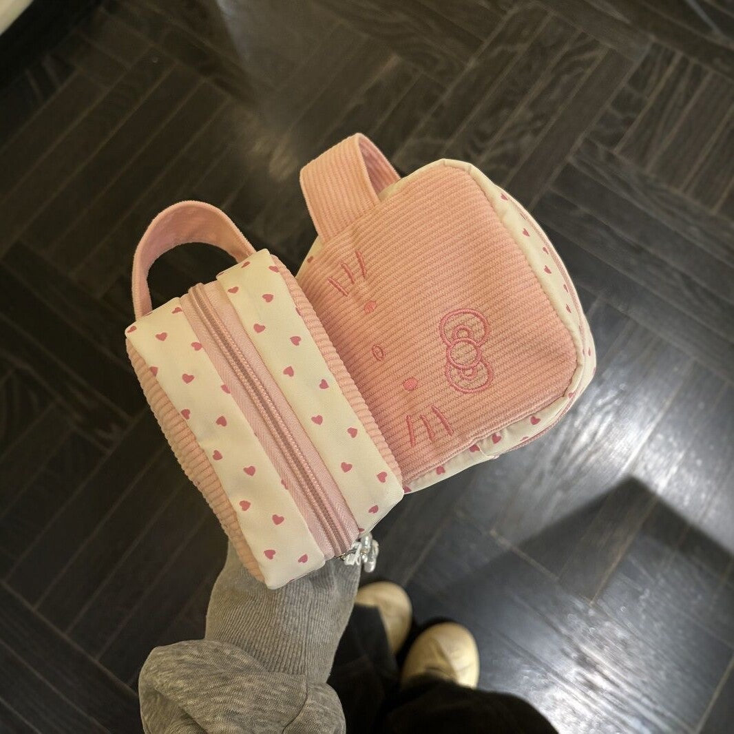 New Korean Hello Kitty Portable Cosmetic Bag Women's Large Capacity Storage Portable Toiletry Bag
