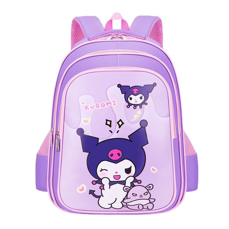 Kuromi Cartoon Backpack for Girls, Lightweight School Bag with Cushioned Straps, Perfect for Kindergarten and Elementary Students