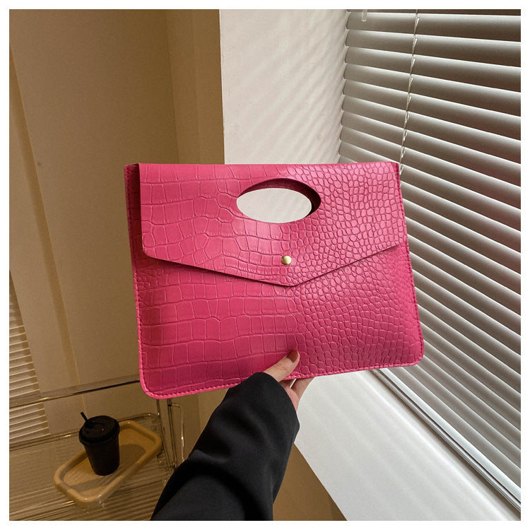 Clutch Simple Retro Fashion Korean Style New Casual Large Capacity Trendy Tote Bag