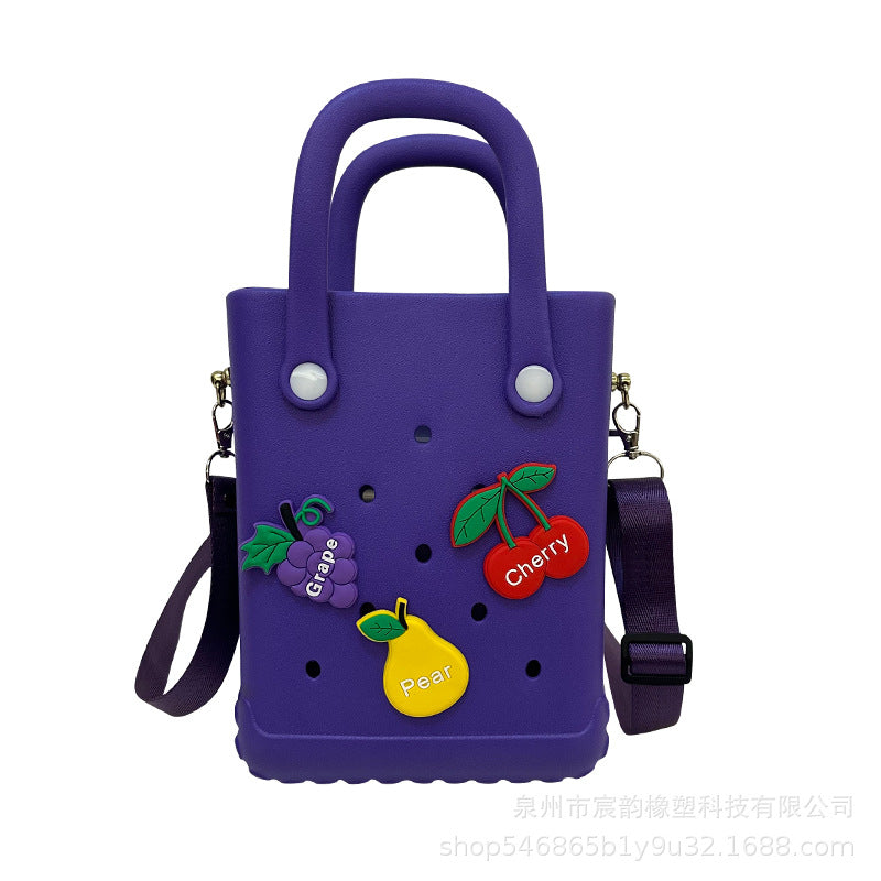 Eva Shoulder Strap New Jelly Bag Hole Basket Cute Mini Beach Storage Bag