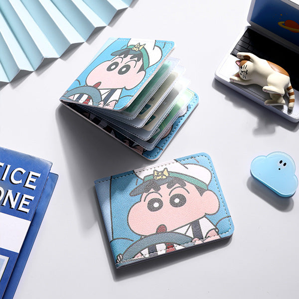 Crayon Xiaoxin Driving License Protective Cover Two-in-One Driving License Motor Vehicle Driver's License Leather Cover Good-looking Card Holder