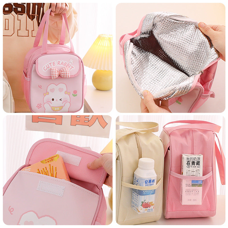 Student Heat Preservation Lunch Bag Buggy Bag Women's Large Capacity Lunch Box Bag Thickened Aluminum Foil Lunch Bag Bag
