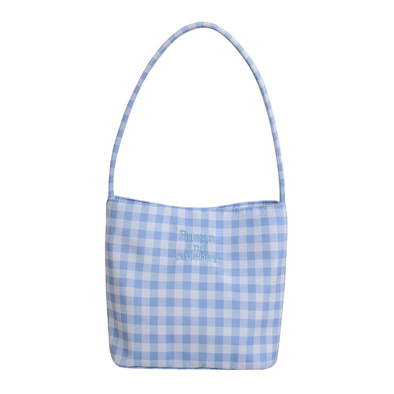 Canvas Bag Women's New Fashion Embroidered Waterproof Nylon All-Matching Casual Underarm Shoulder Bag