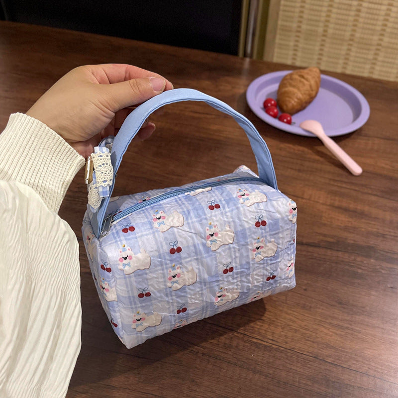 New Cute Portable Ladies Portable Toiletry Bag Cosmetic Bag Multi-Functional Large Capacity Travel Buggy Bag Fashion Ins Style Design