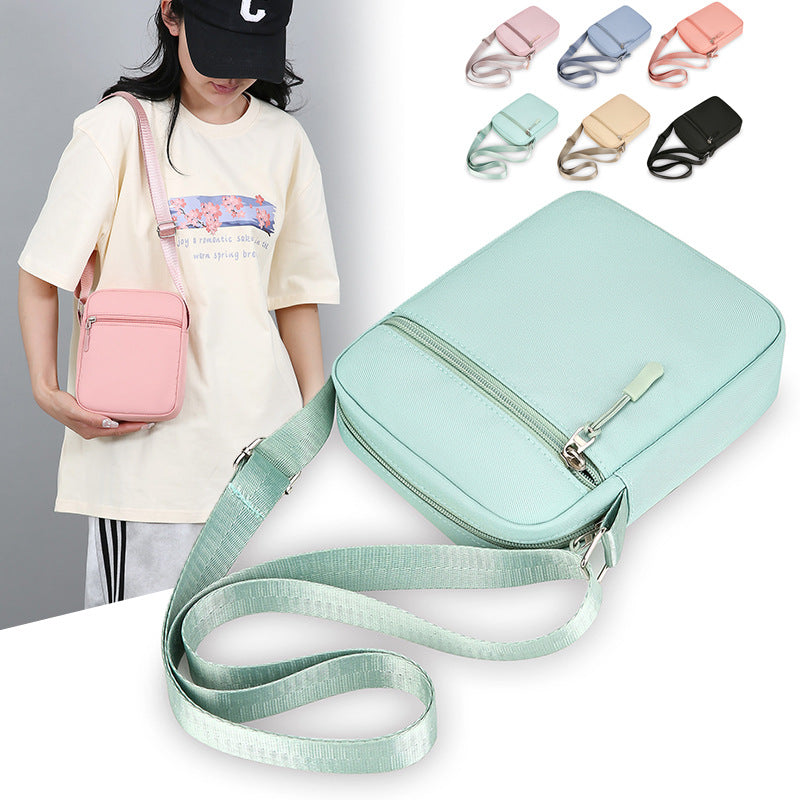 Minimalist Waterproof Crossbody Bag with Multiple Pockets for Women, Fashionable Oxford Fabric Mini Shoulder Bag