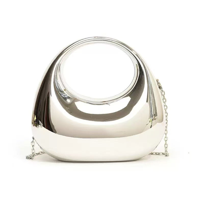 Stylish Acrylic Clutch Bag with Chain Strap for Evening Events and Daily Use