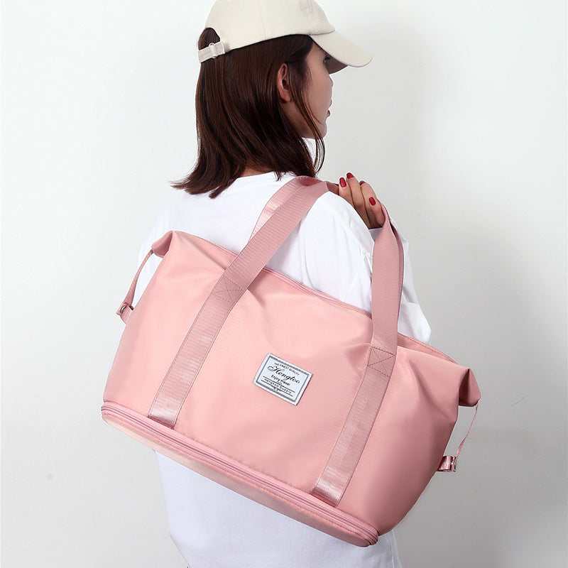 Travel Bag Women's Short-Distance Luggage Bag Portable Large Capacity Buggy Bag Foldable and Portable Travel Bags Storage Bag