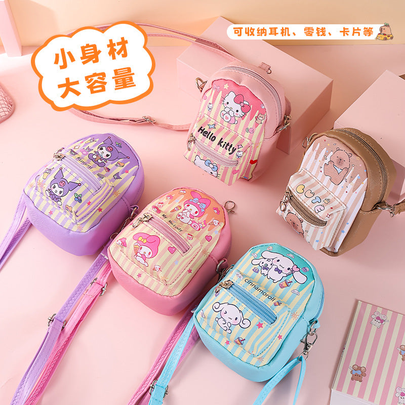 Coin Purse Ins Style Cute Girl Heart Student Minimalist Creative Zipper Small Bag Carry-on One-Shoulder Crossboby Bag