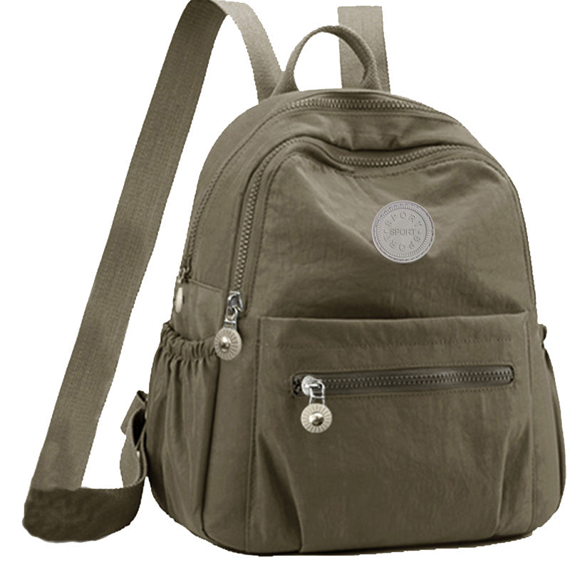 Fashionable Lightweight Nylon Backpack for Women, Large Capacity with Multiple Pockets and Zipper Closure, Perfect for Daily Use and Travel