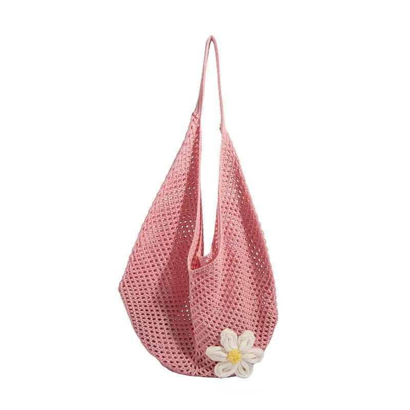 Women's Shoulder Bag Hand-Woven Women's Tote Bag Large Capacity Shoulder Bag Beach Holiday Crossbody Straw Bag European and American Retro Style