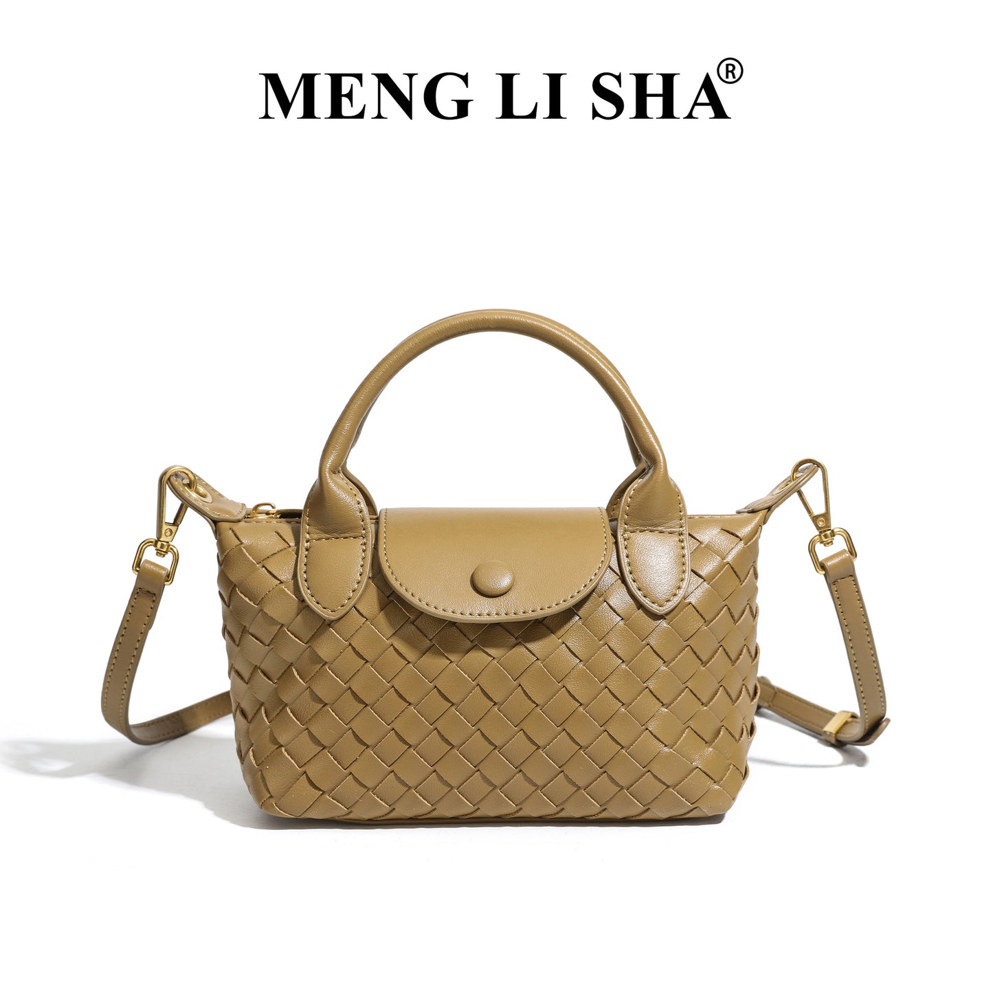 Woven Bag Women's Fashion Longchamps Bag Trendy One-Shoulder Crossbody Dumpling Bag Commuter's All-Matching Portable Small Square Bag