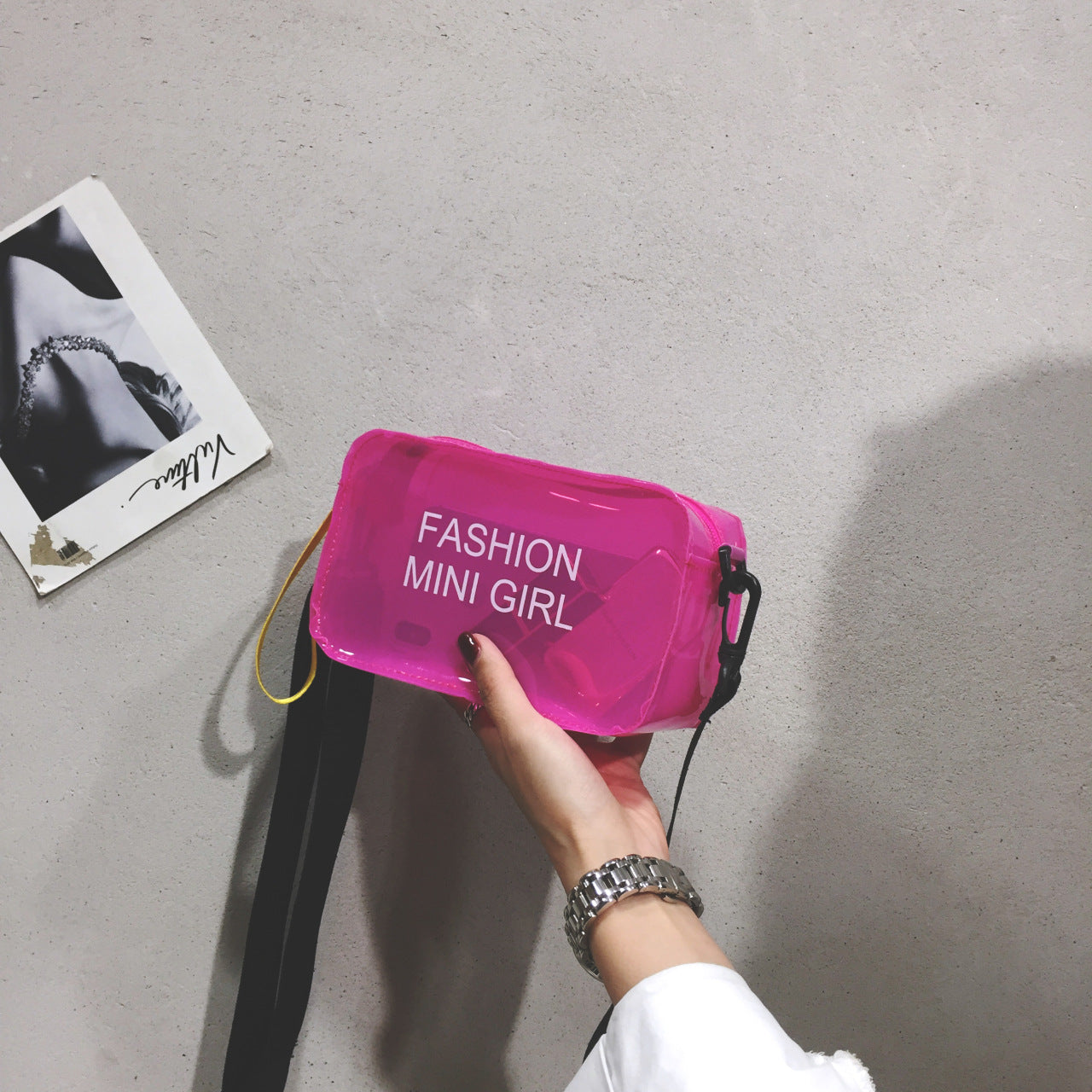 Transparent Fashion Mini Crossbody Bag with Adjustable Shoulder Strap Everyday Joker Trendy Item