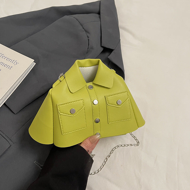 Niche Personality Design Shoulder Bag New Candy Color Fashion Shirt Bag Women's Chain Crossbody Small Square Bag