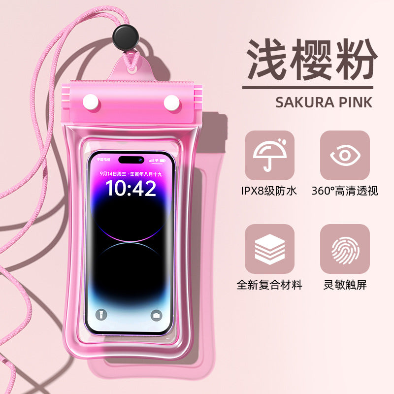 High-Transparency Waterproof Phone Case with Touch Screen Function for Swimming, Diving, and Outdoor Activities