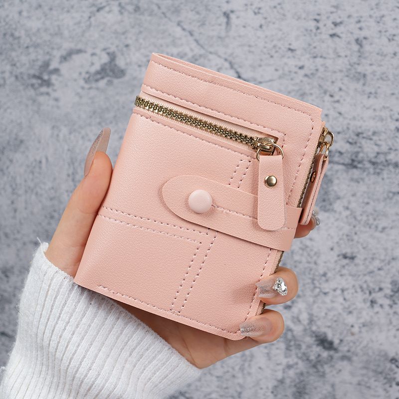 Chic Mini Wallet for Women with Zipper and Card Slots, Lightweight and Compact Design for Everyday Use
