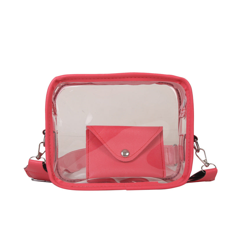 New Wide-Strap Bag Women's Messenger Bag Fashion Casual Simple Shoulder Transparent Jelly Pack