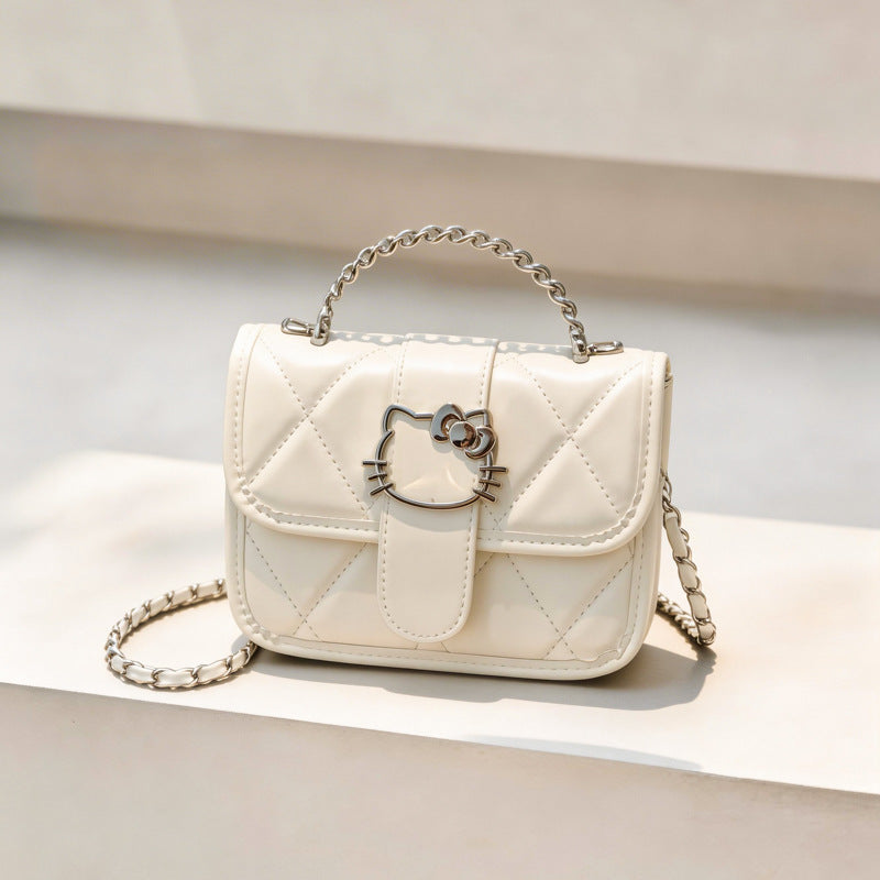 Fashion Mini Chain Messenger Bag Female Cute Cat Casual All-Match Daily Shoulder Bag