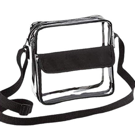 Clear PVC Crossbody Bag for Travel, Gym, Beach ¨C Multi-Functional Storage with Adjustable Strap