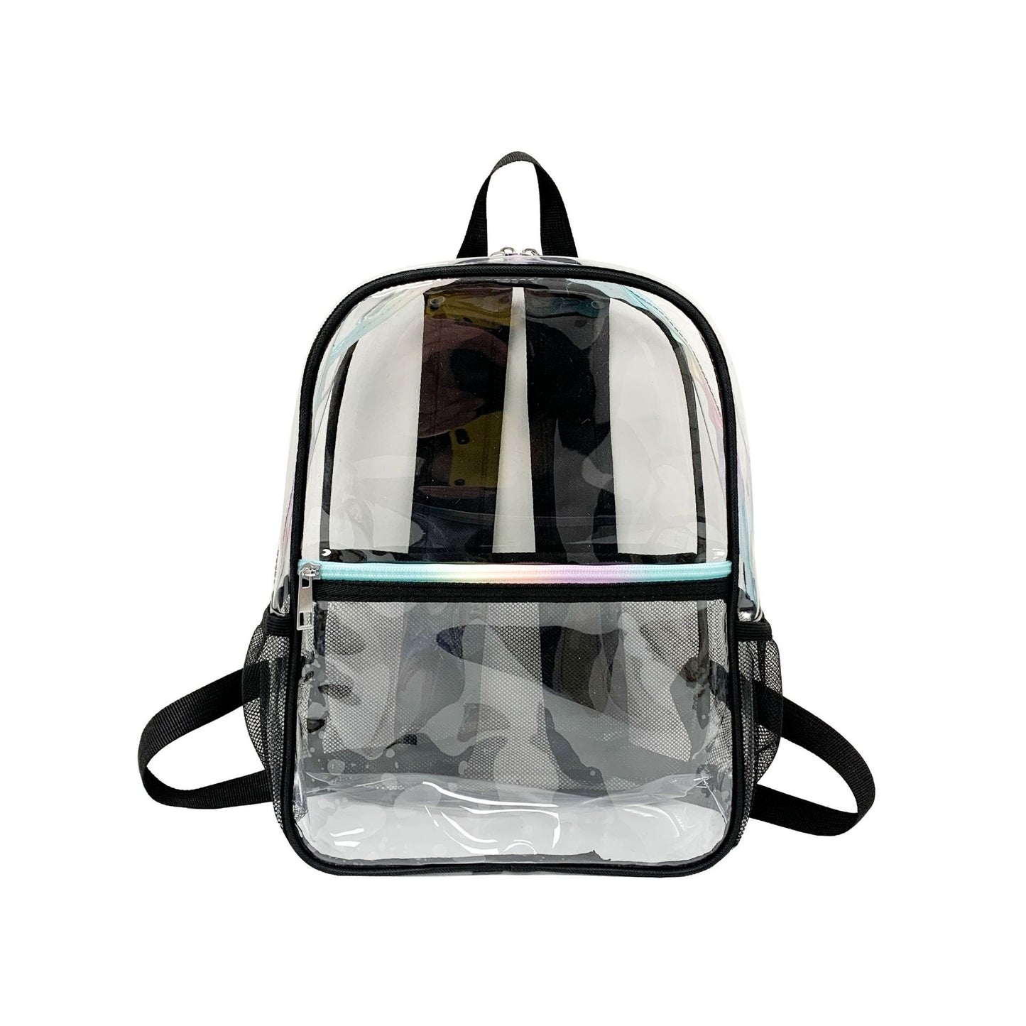 Transparent Large Capacity Backpack PVC Waterproof Solid Color Backpack Simple Commute Large Capacity Student Schoolbag