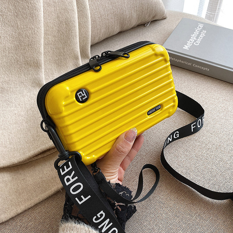 Stylish PC Hard Shell Cosmetic Bag with Adjustable Strap, Waterproof and Lightweight Travel Organizer for Everyday Use