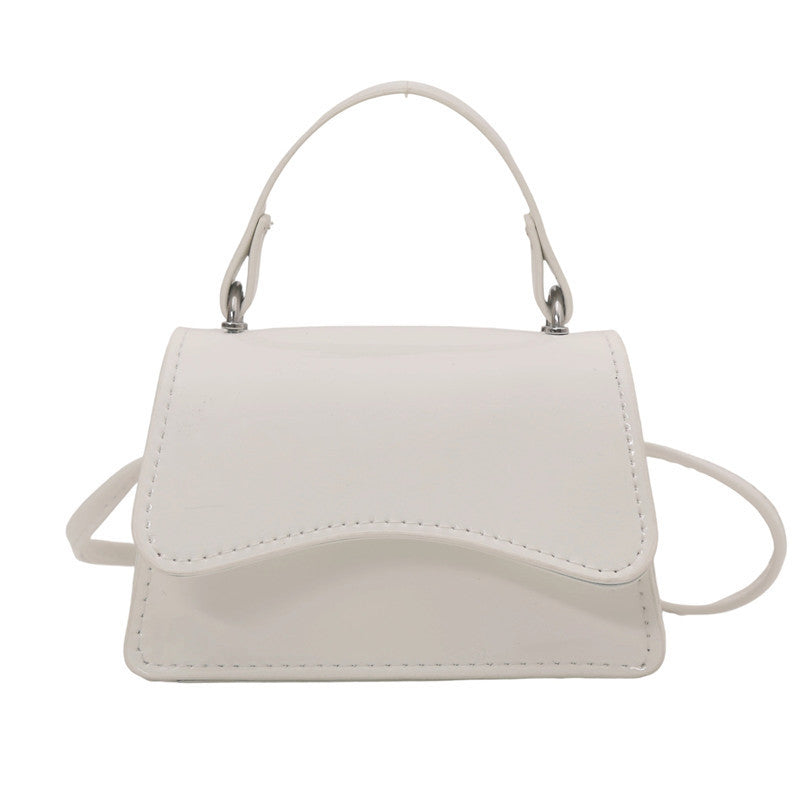 New Simple Fashion Women's Shoulder Crossbody Small Square Bag Stitching Design High-Grade Soft Pu Material Everyday Joker