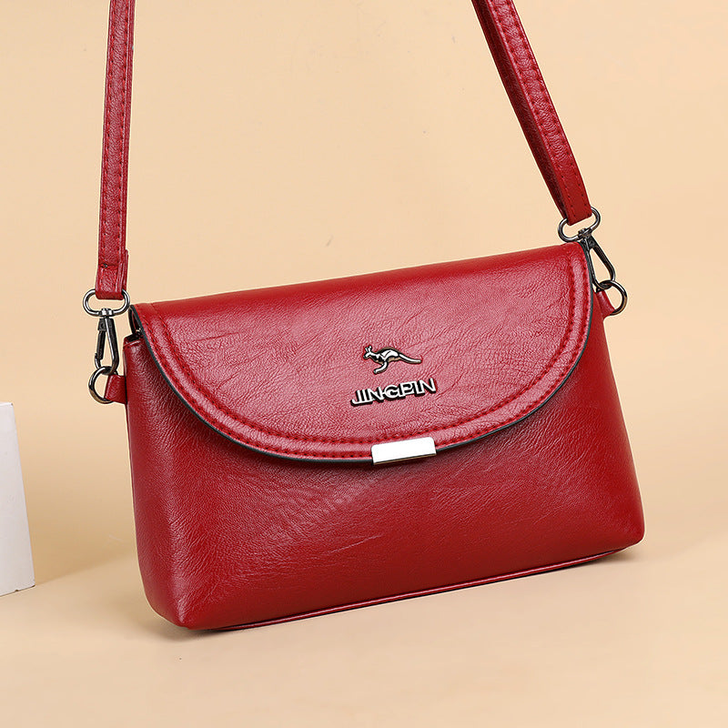 Elegant PU Crossbody Bag for Women with Flap Closure and Multiple Inner Pockets, Perfect for Daily Use