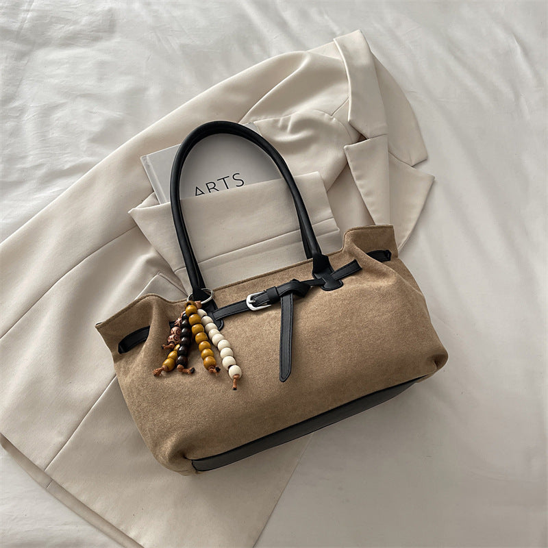 New Casual Retro Suede Bag Women's Shoulder Underarm Bag