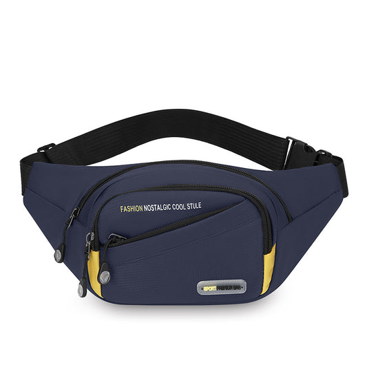 Waist Bag Men's Multi-Functional Outdoor Sports Large Capacity Multi-Layer Crossbody Shoulder Bag Oxford Cloth Thick Fashion Chest Bag