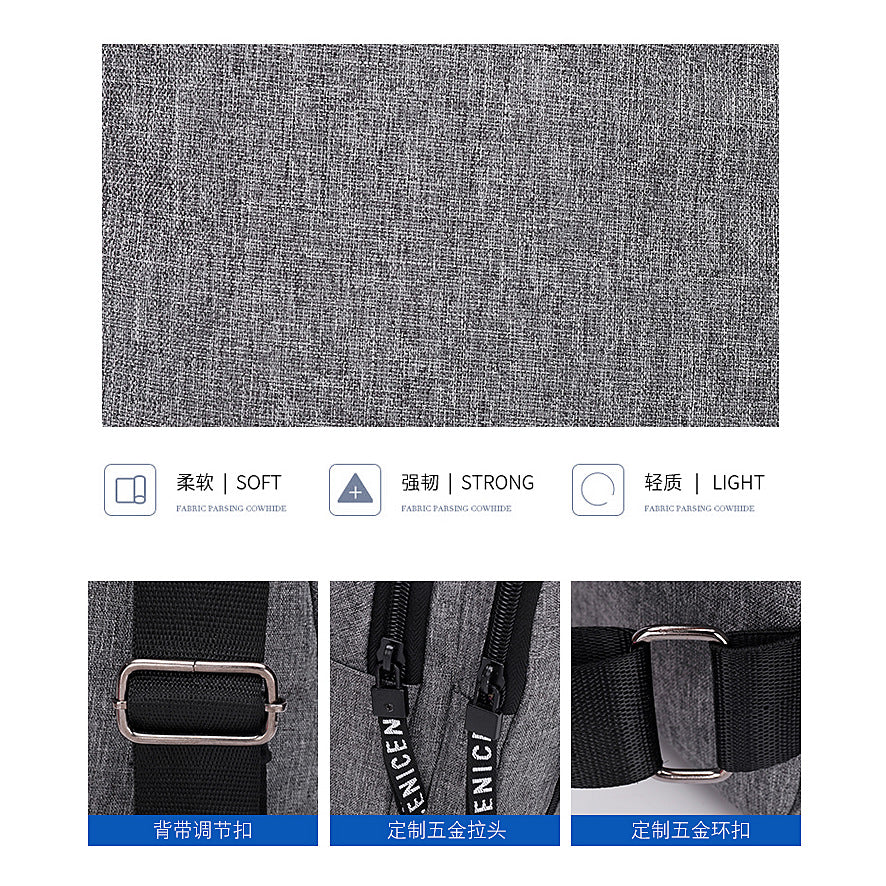 Stylish Men's Crossbody Bag with USB Charging Port, Fashionable Streetwear Design for Daily Use