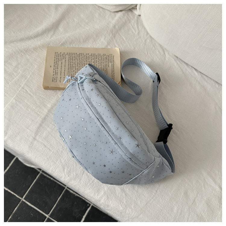 New Nylon Trendy Lightweight Simple XINGX Fresh Western Style Waist Bag Crossbody Shoulder Bag Chest Bag for Women