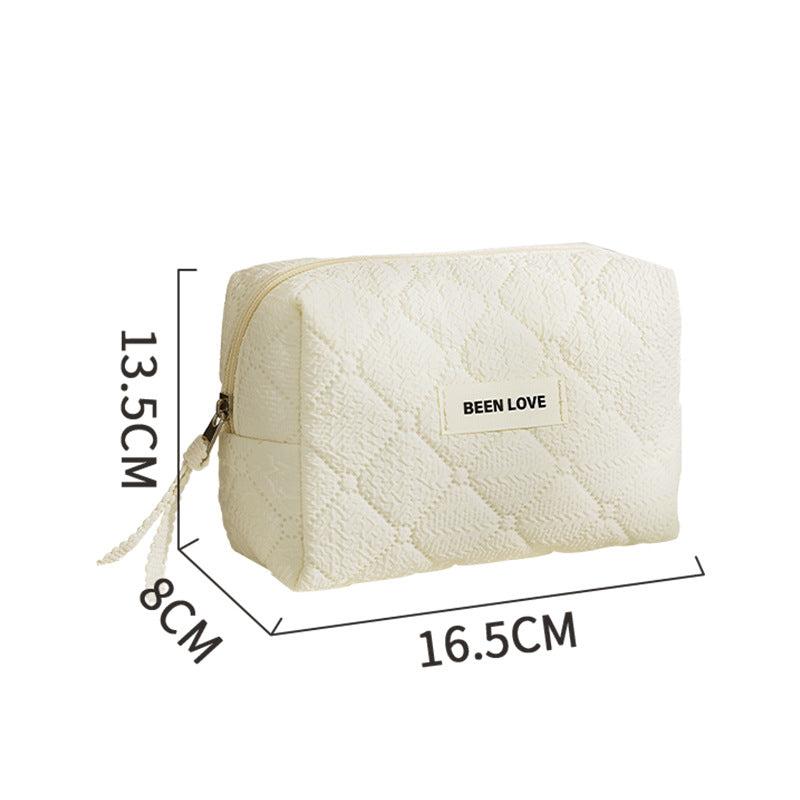 Women's Cosmetic Bag Travel Carrying Case Fashion Simple Design with Handle Convenient and Practical