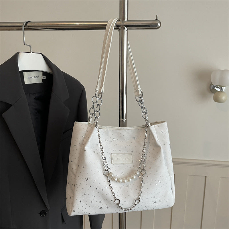 Korean Fashion Tote Bag Women's New Large Capacity Casual Shoulder Bag Temperament Wild Commuter Bag