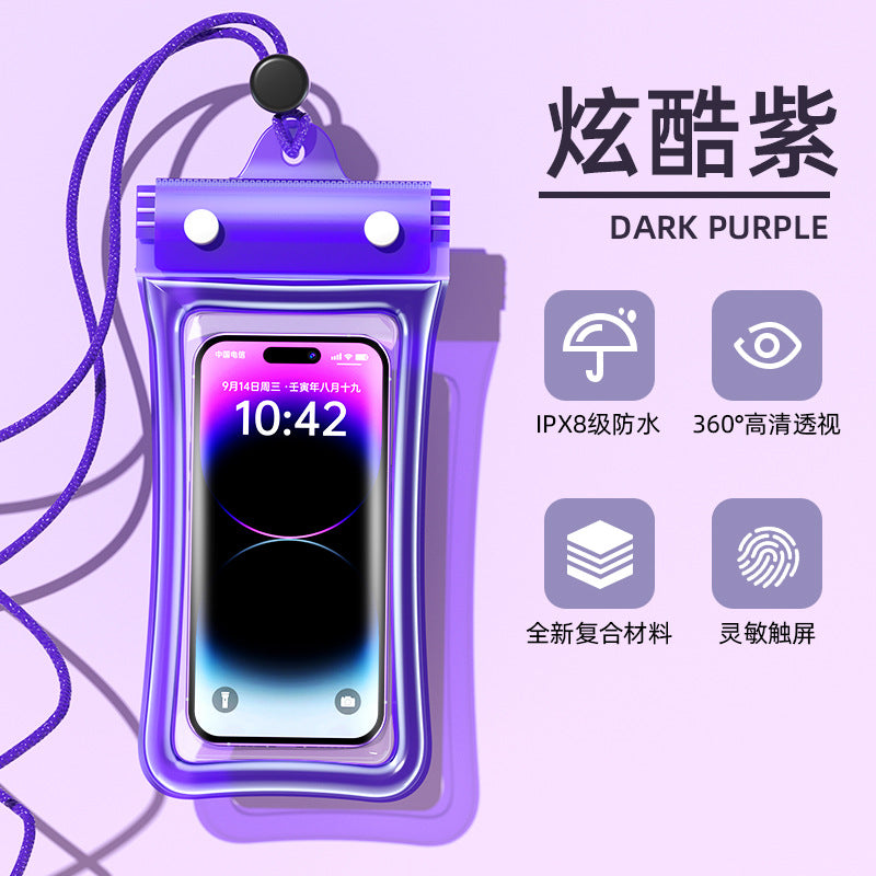 High-Transparency Waterproof Phone Case with Touch Screen Function for Swimming, Diving, and Outdoor Activities
