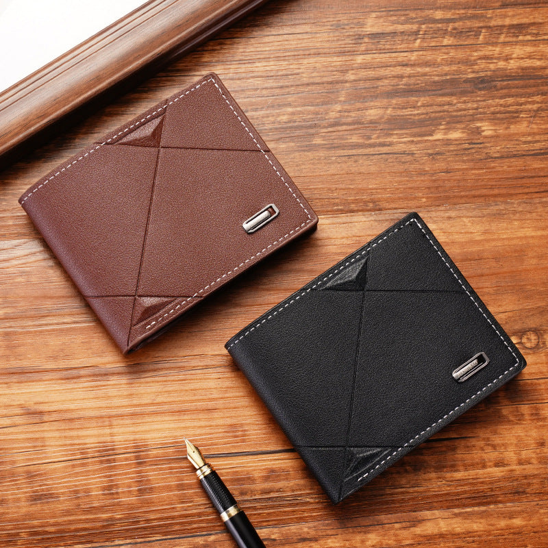 Stylish Men's Slim Wallet with Multi-Card Slots, Lightweight PU Leather Design for Daily Use