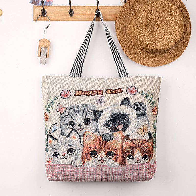 Outdoor Casual Shoulder Bag Women's Summer New Arrival Portable One-Shoulder Canvas