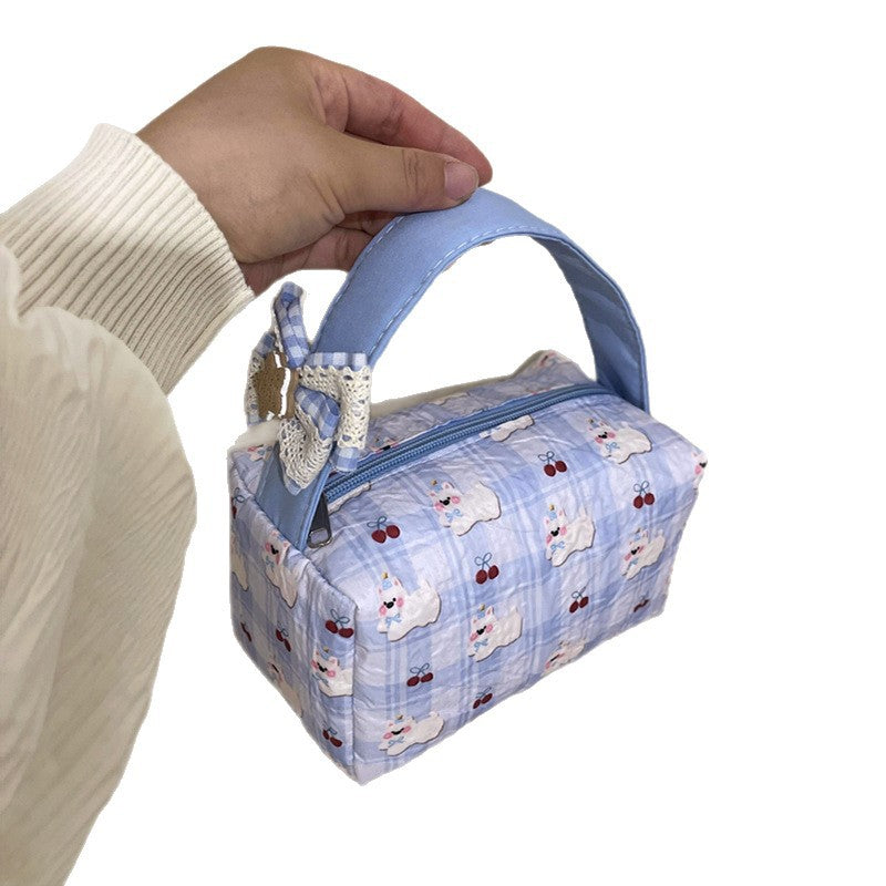 New Cute Portable Ladies Portable Toiletry Bag Cosmetic Bag Multi-Functional Large Capacity Travel Buggy Bag Fashion Ins Style Design