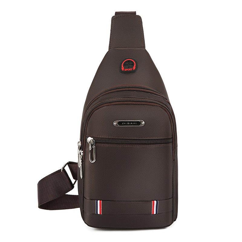Stylish Men's Chest Bag with Large Capacity, Water-Resistant Oxford Fabric, Perfect for Business and Daily Use