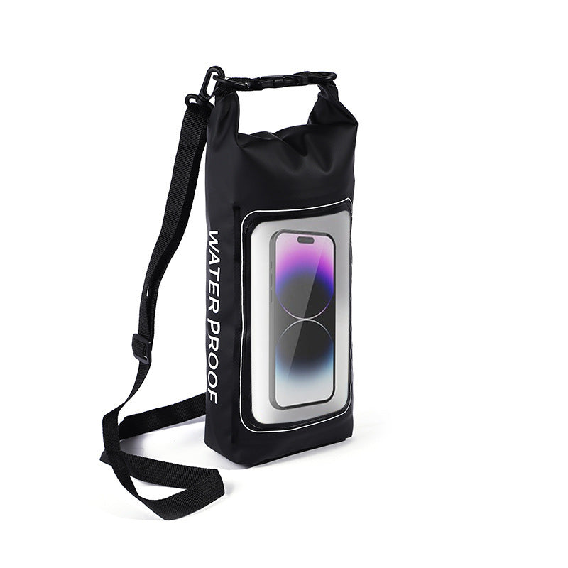 2L Waterproof PVC Bag with Phone Pocket for Outdoor Activities and Swimming - IPX6 Rated