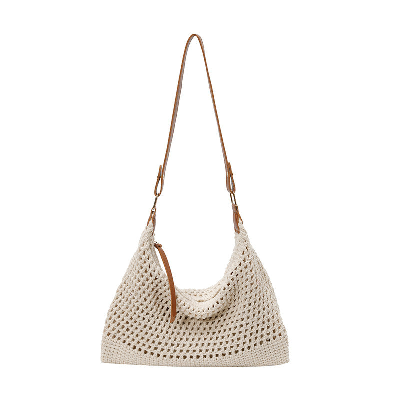 Fashion Personality Handmade Woven Hollowed Women's Tote Western Style Women's Shoulder Messenger Bag