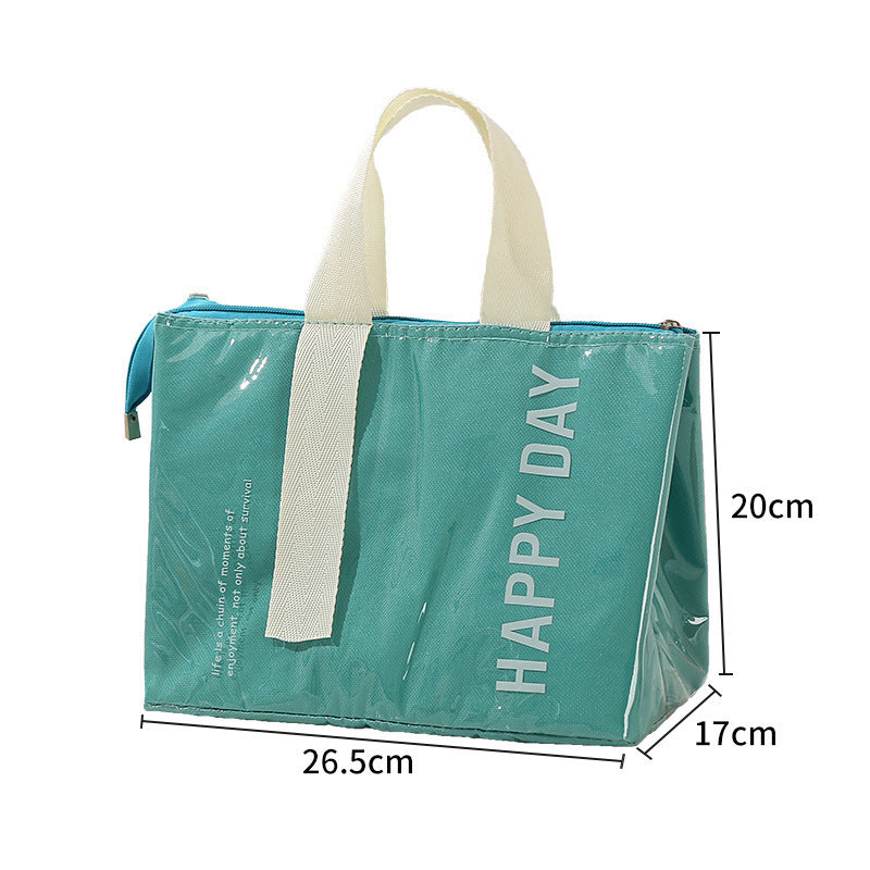 Insulated Bag Lunch Box Handbag Lunch Box Bag Thickened Waterproof Aluminum Foil Lunch Box Bag for Students to Bring Meals at Work