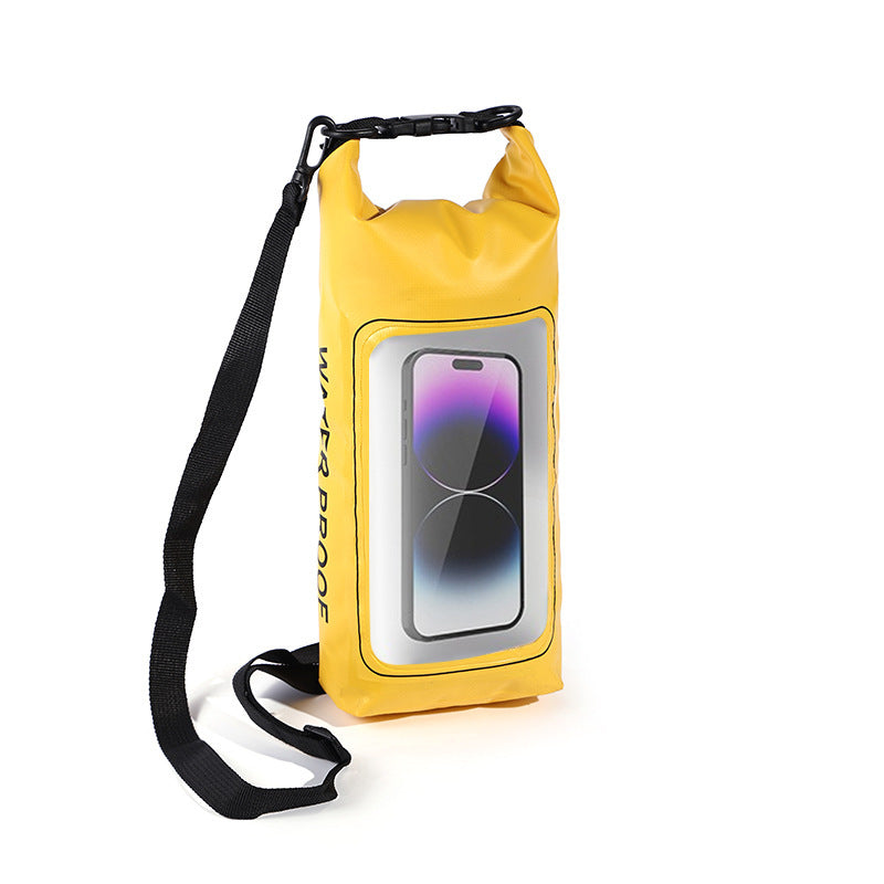 2L Waterproof PVC Bag with Phone Pocket for Outdoor Activities and Swimming - IPX6 Rated