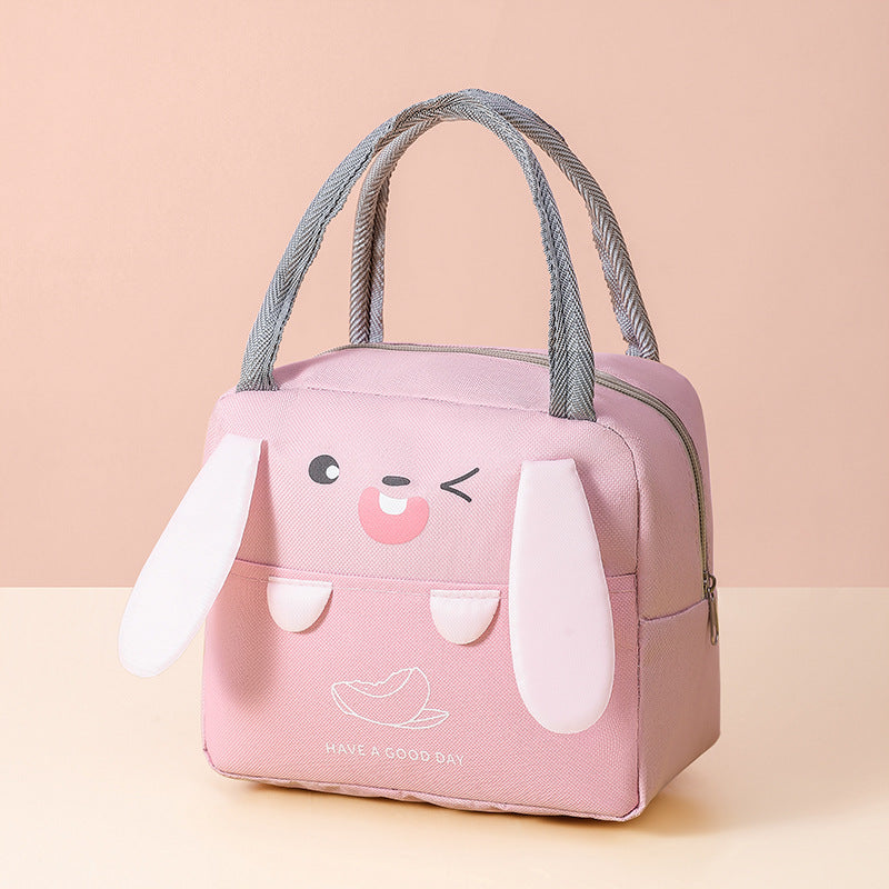 Insulated Bag Canvas Lunch Bag Aluminum Foil Thermal Insulation Thickening Handbag Waterproof Large Capacity Lunch Box Bag Protection