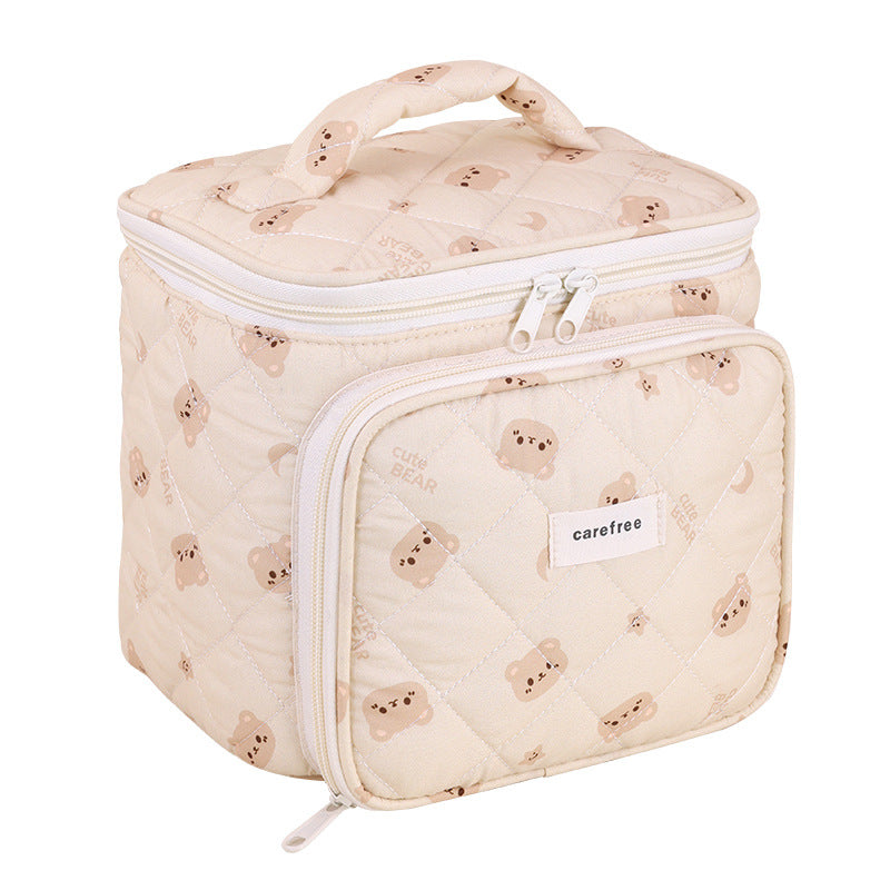 Multifunctional Partition Magic Cosmetic Bag Multi-Pocket Storage Design Travel Portable Toiletry Bag