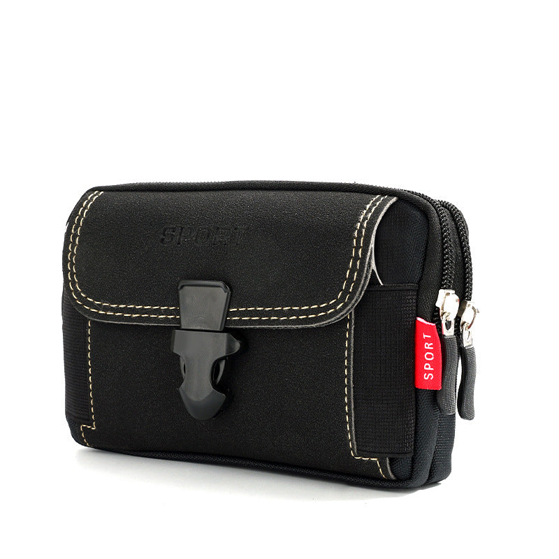 Mobile Phone Bag Men's Waist Bag Multi-Functional 6.8-Inch Wear Belt Construction Site Work Wear-Resistant Mobile Phone Bag
