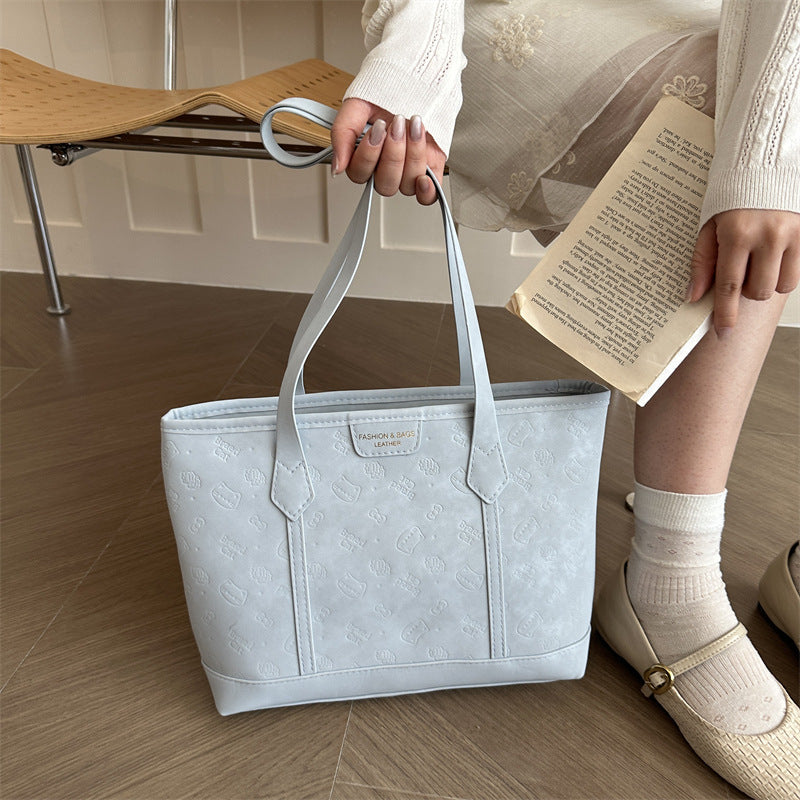 Summer Large Capacity Shoulder Bag Bag Women's New Western Style College Student Class Portable Tote Bag