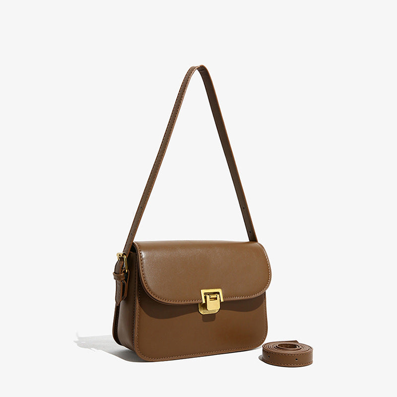 Urban Simple Style Lock Messenger Bag Multi-Functional Inner Bag Design Everyday Joker Fashion Small Square Bag