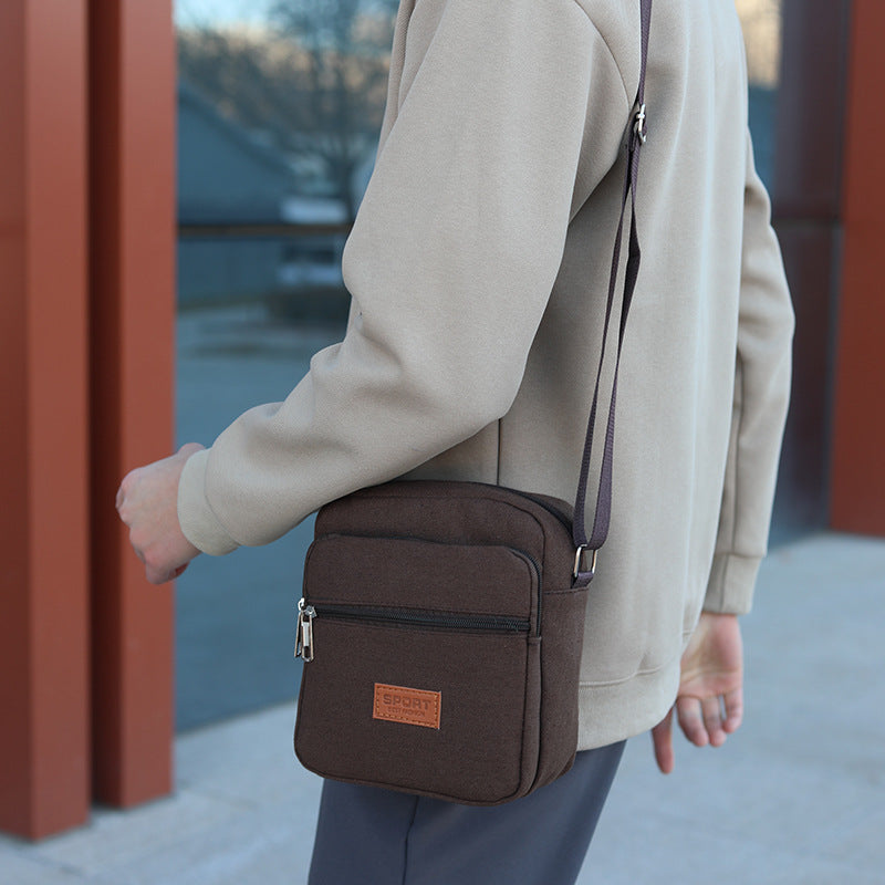 Men's Messenger Bag Shoulder Bag Unisex Multi-Layer Business and Leisure Dual-Use Lightweight and Practical