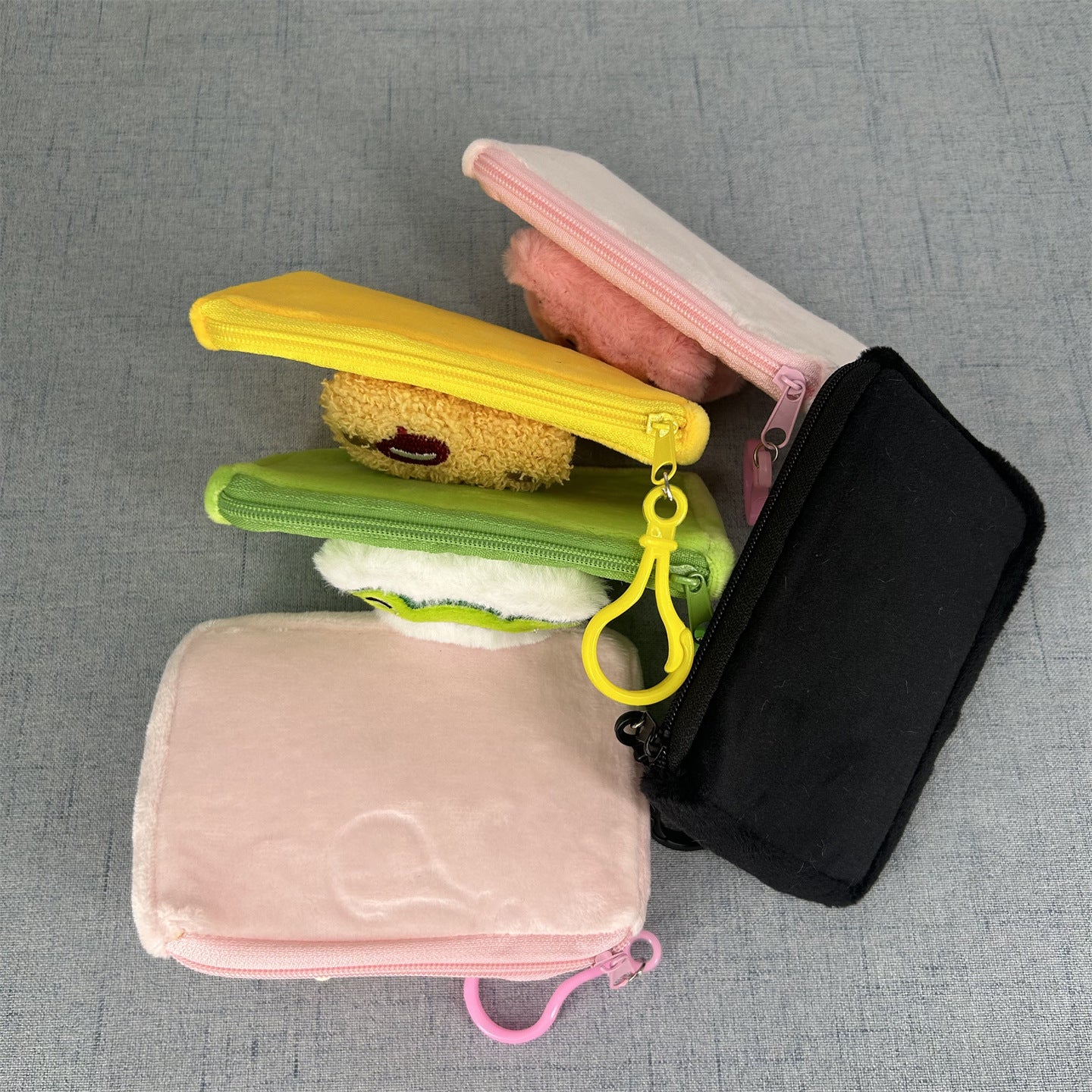 Women's Wallet Cute Plush Little Bear Cartoon Coin Purse, Daily Matching Storage Small Bag, Hanging Design
