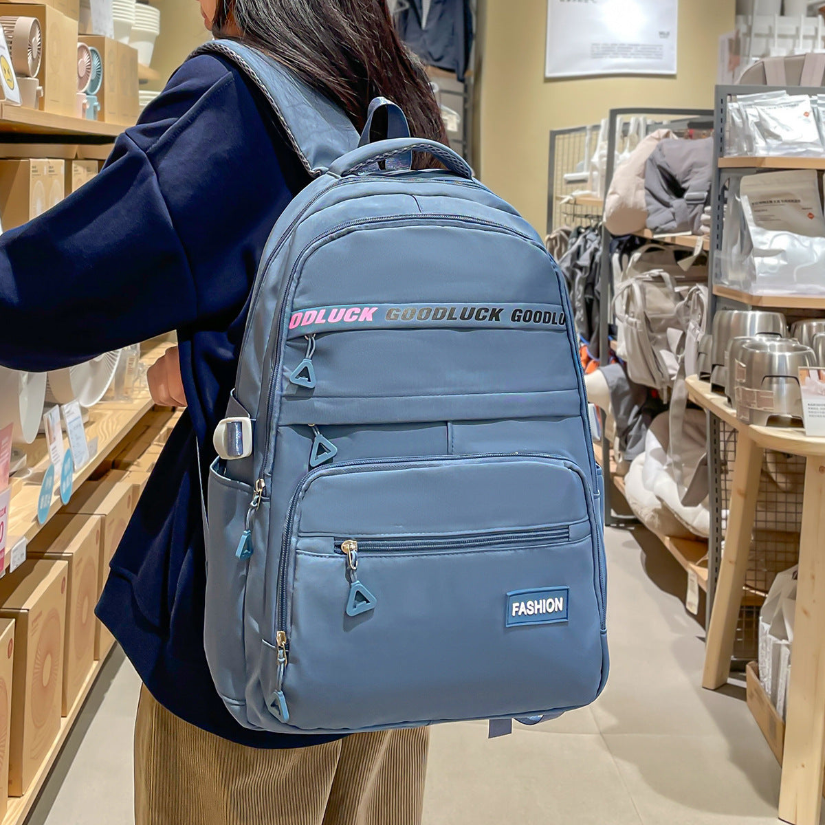 Fashionable Backpack for Girls with Large Capacity, Breathable Design and Padded Shoulder Straps for School Use