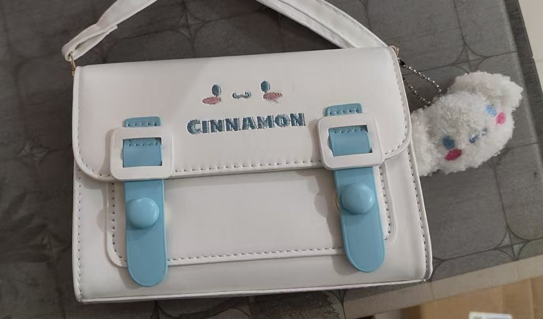 Cute Hellokitty Embroidered Shoulder Messenger Bag Contrast Color Everyday Joker Fashion Small Square Bag